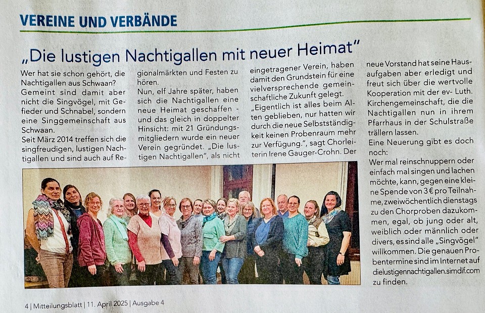Artikel im Schwaaner Amtsreport